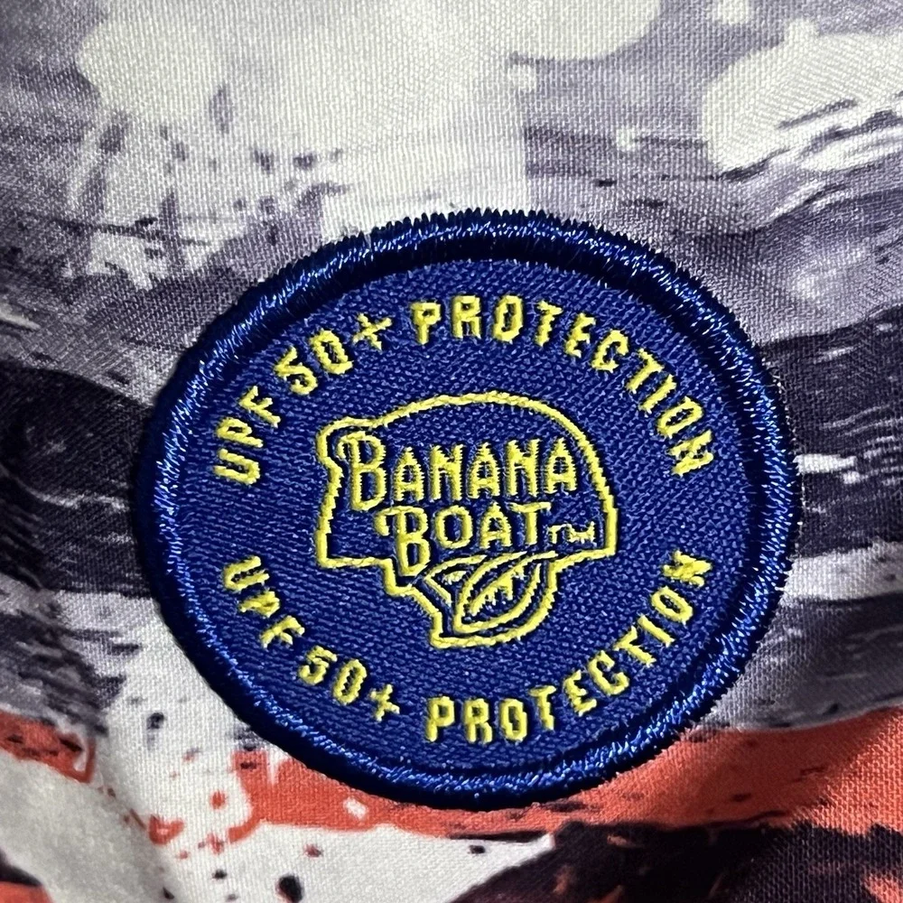 Banana Boat UPF 50+ American Flag Swim Trunks Board Shorts Size‎ Large
